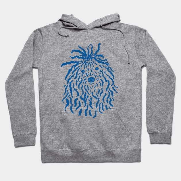 Puli (Sky Blue and Blue) Hoodie by illucalliart